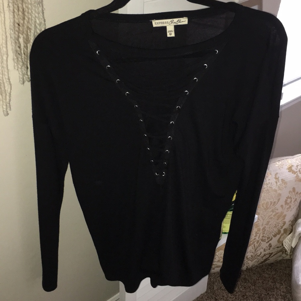 Black long sleeve express top